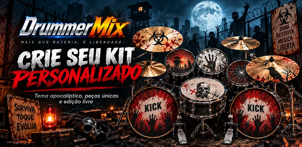 Crie seu kit de bateria personalizado no DrummerMix